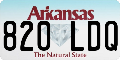 AR license plate 820LDQ