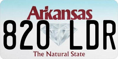 AR license plate 820LDR