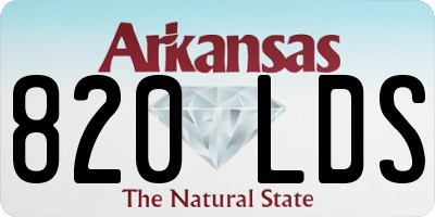 AR license plate 820LDS