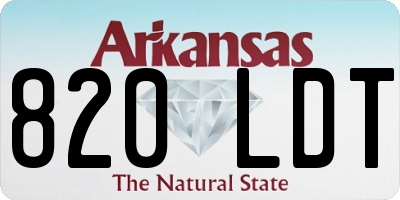 AR license plate 820LDT