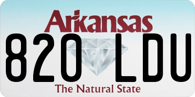 AR license plate 820LDU