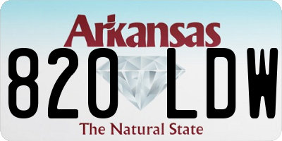 AR license plate 820LDW