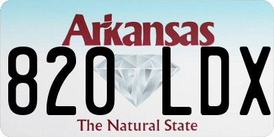 AR license plate 820LDX