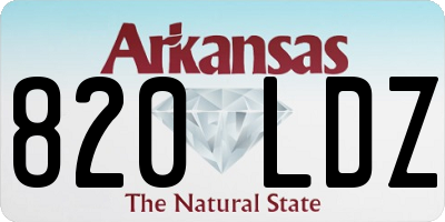 AR license plate 820LDZ