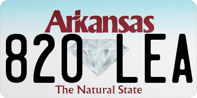 AR license plate 820LEA