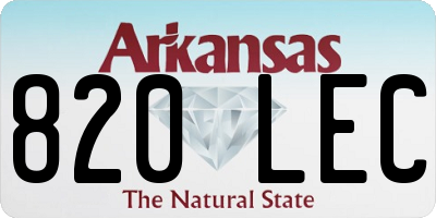 AR license plate 820LEC