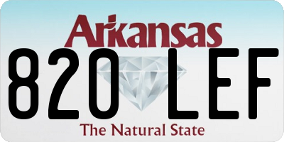 AR license plate 820LEF