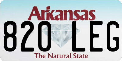 AR license plate 820LEG