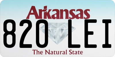 AR license plate 820LEI