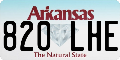 AR license plate 820LHE