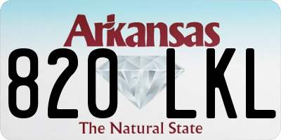 AR license plate 820LKL