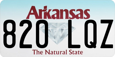 AR license plate 820LQZ