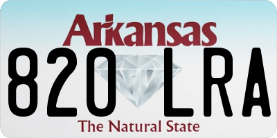AR license plate 820LRA