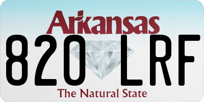AR license plate 820LRF