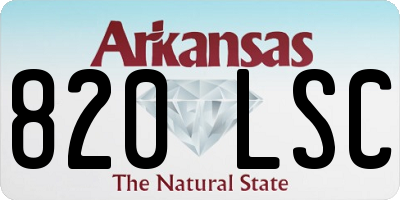 AR license plate 820LSC