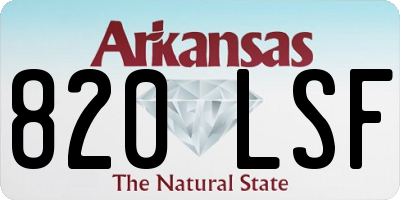 AR license plate 820LSF