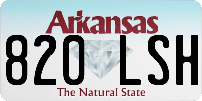 AR license plate 820LSH