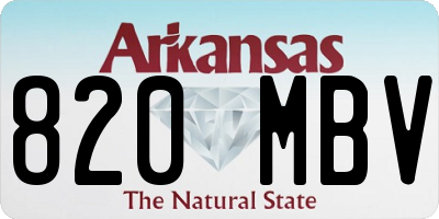 AR license plate 820MBV