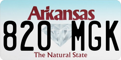 AR license plate 820MGK