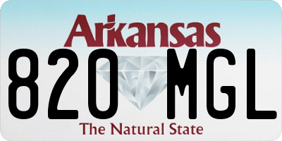 AR license plate 820MGL