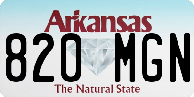 AR license plate 820MGN