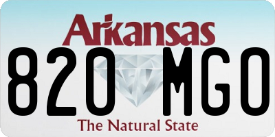 AR license plate 820MGO