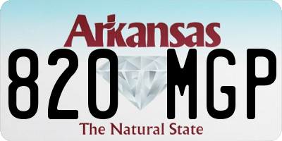 AR license plate 820MGP