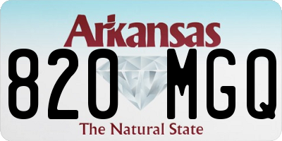 AR license plate 820MGQ