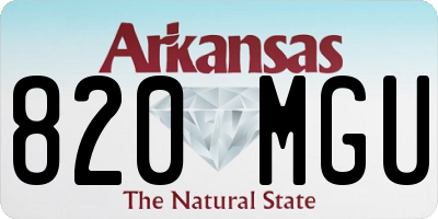 AR license plate 820MGU