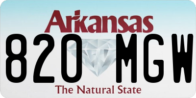 AR license plate 820MGW