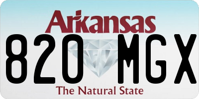 AR license plate 820MGX
