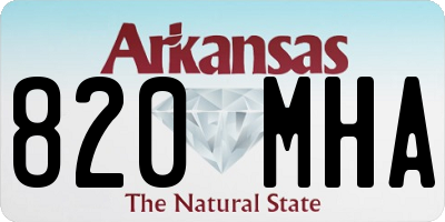 AR license plate 820MHA