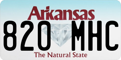 AR license plate 820MHC