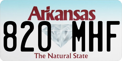 AR license plate 820MHF