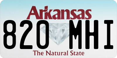 AR license plate 820MHI