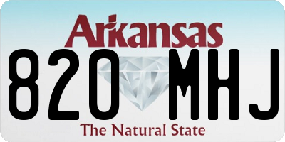 AR license plate 820MHJ