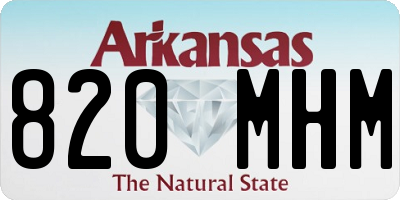 AR license plate 820MHM