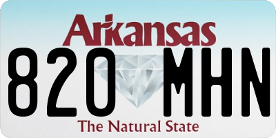 AR license plate 820MHN
