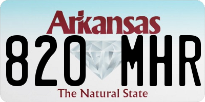 AR license plate 820MHR