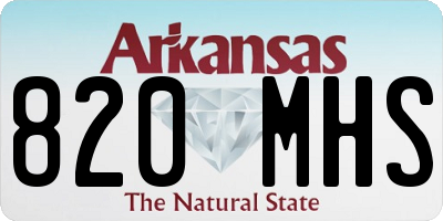 AR license plate 820MHS
