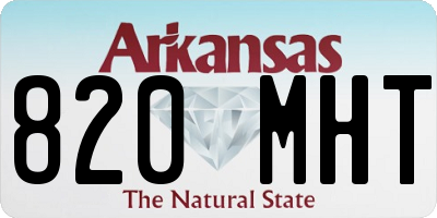 AR license plate 820MHT