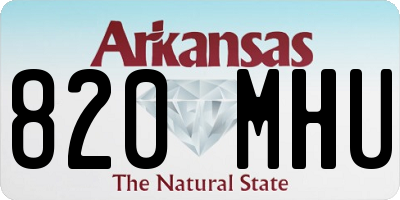 AR license plate 820MHU