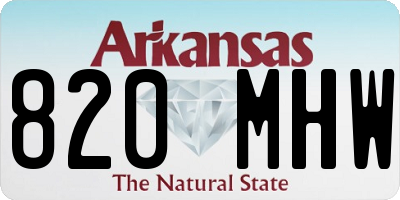 AR license plate 820MHW