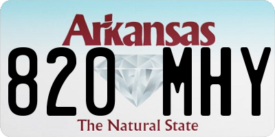 AR license plate 820MHY