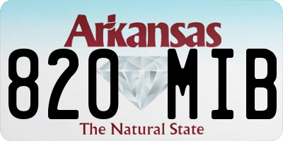 AR license plate 820MIB