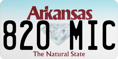 AR license plate 820MIC