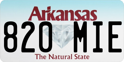 AR license plate 820MIE