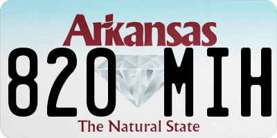 AR license plate 820MIH