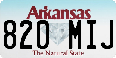 AR license plate 820MIJ