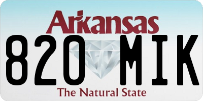 AR license plate 820MIK